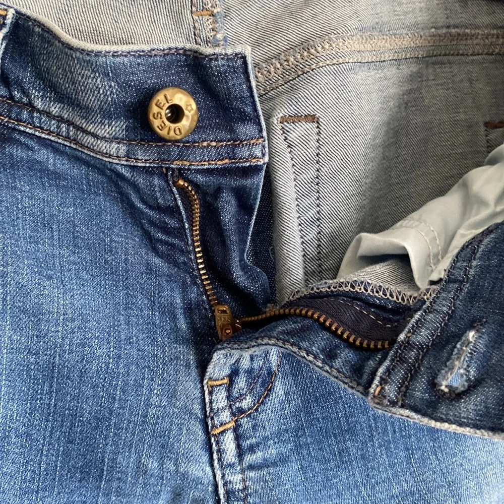 👖Diesel distressed/ patched jeans. Relaxed skinny low waist size 29 - Picture 7 of 16